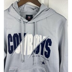 Dallas Cowboys Hoodie Mens Medium Gray NFL Team Apparel New Era Combine Training